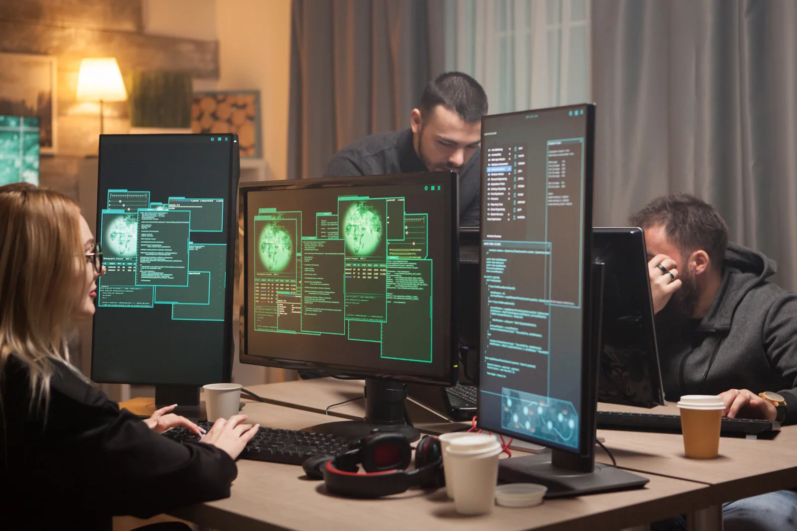 Zespół pracujący nad rozwiązaniami cyberbezpieczeństwa